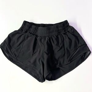lululemon athletica Black Hotty Hot Low-Rise Lined Short 2.5" Shorts